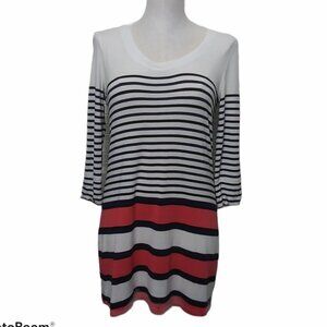 Soma Dress‎ Loungewear Womens Small Luxuriously Soft Stripe Long Sleeve Lounge